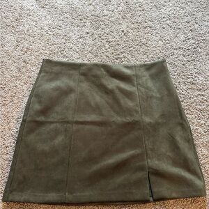LOFT Olive Mini Skirt